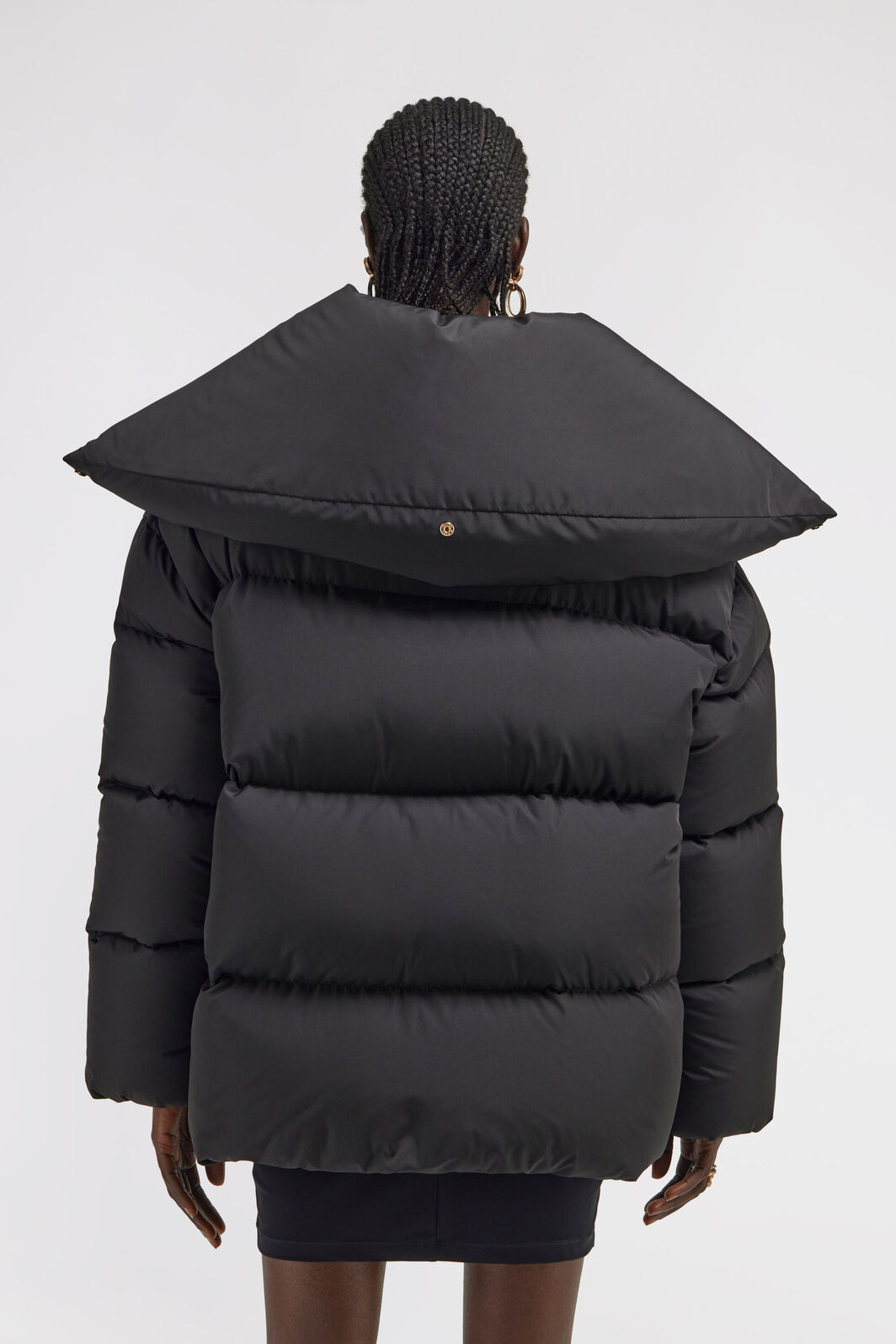 RC Black High Collar Down Jacket Black TKT800-SB001